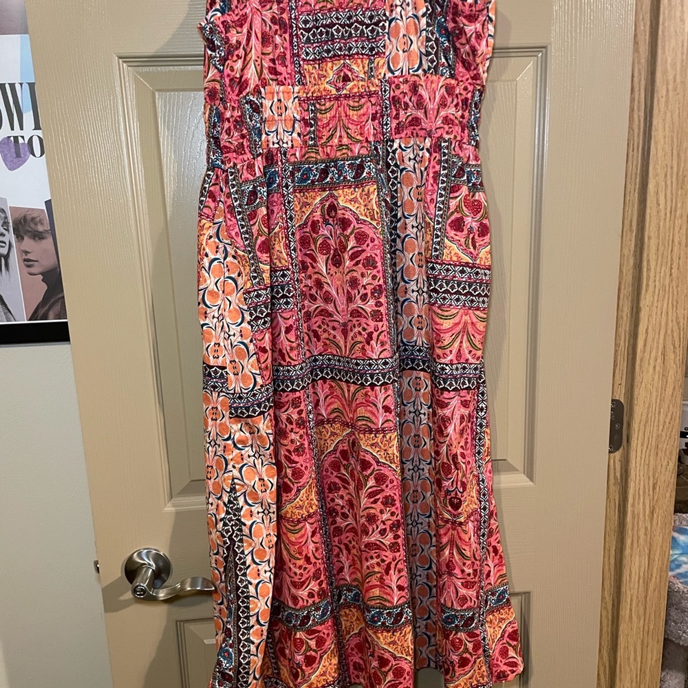 Old Navy Colorful Patterned Midi Dress - Picture 9 of 11